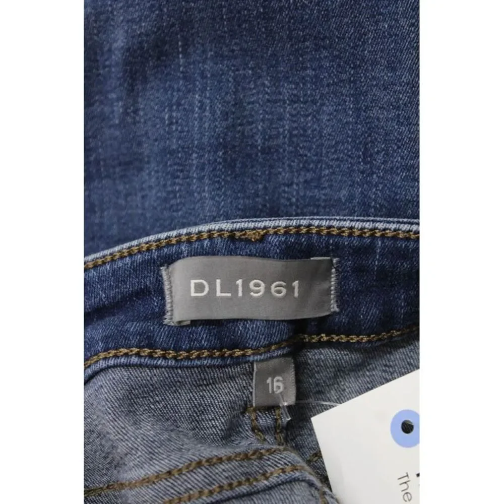 DL1961 Girls Cotton Zippered Mid-Rise Skinny Jeans Blue Size 16